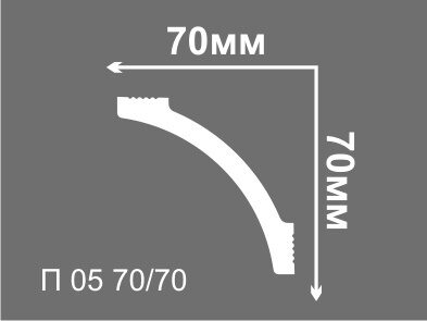 Потолочный плинтус Де-Багет П 05 70/70