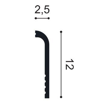 Полиуретановый плинтус SX185